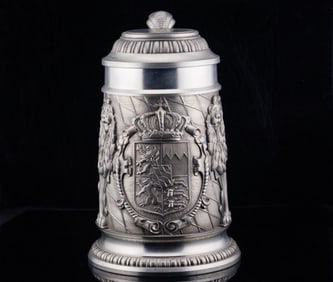 Fritzmann Fein Zinn German Pewter Stein W/Original Tag
