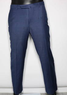 Ermenegildo Zegna Men's Wool Trousers, Blue: GUARANTEED AUTHENTIC. Ermenegildo Zegna Men's Wool Trousers, Blue - These pants are crafted from ultra fine, crease-resistant Merino wool, maximizing breathability and comfort for men's designer workw