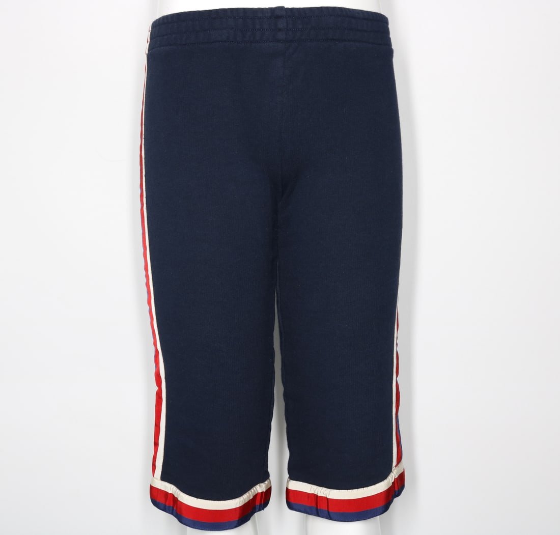 Gucci Children's Navy Blue Cotton Side-Stripe Shorts (1 of 5)