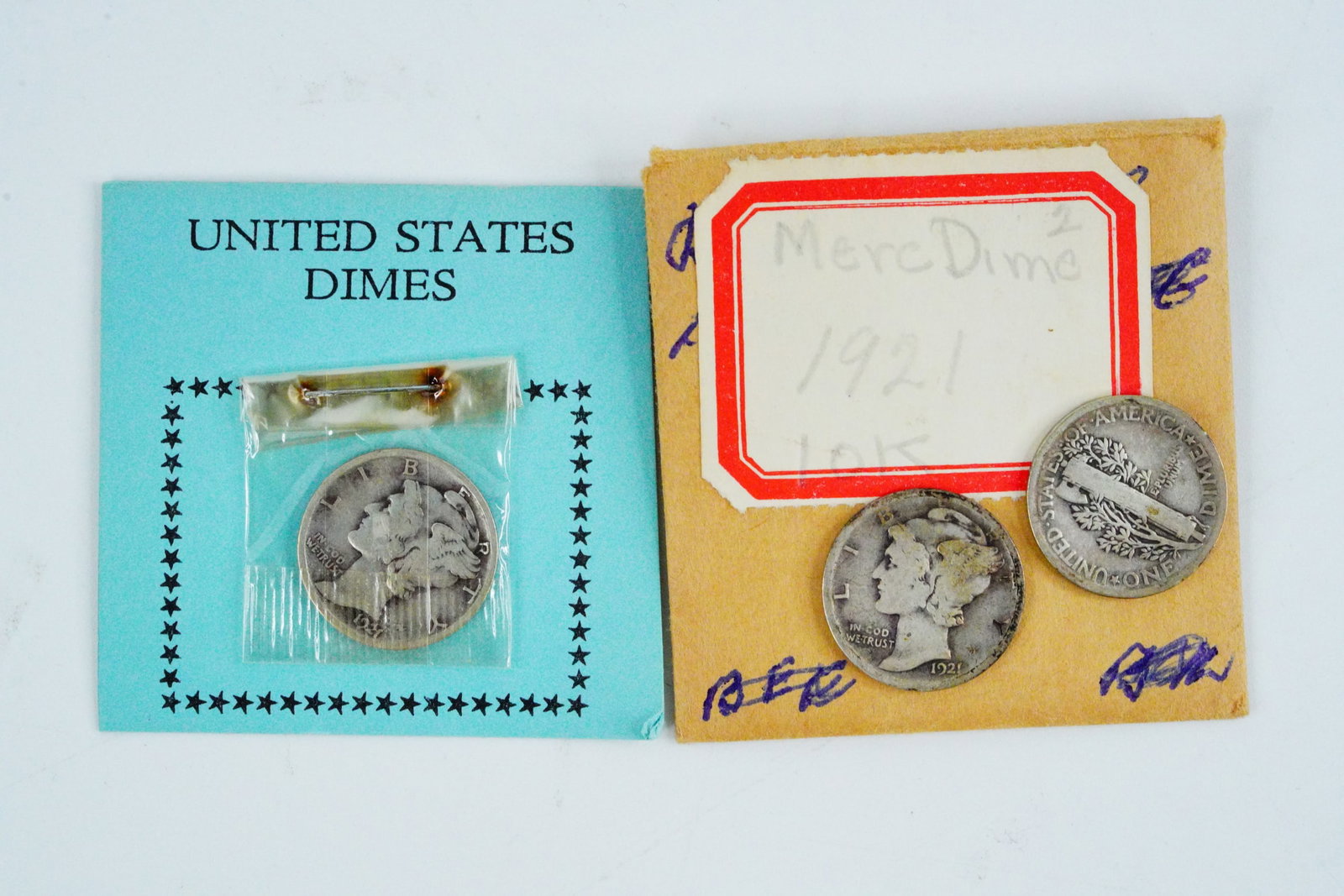 (3) 1921-P 90% Silver Mercury Dimes (Semi-Key Date) (1 of 3)