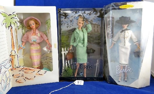 (3) Collectible Barbie's In Original Box: This lot includes (1) 2008 Alfred Hitchcock's "The Birds" Black Label Barbie Collection (1)1995 Limited edition Summer Sophisticate Barbie (1) 1998 Spring in Tokyo Barbie Collector edition All cases a