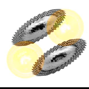 Ilias Lalaounis 22K Yellow Gold 1" Ear Clips: Ilias Lalaounis 22K Yellow Gold 1" Hammered Button Ear Clips - These stunning Lalaounis ear clip earrings are expertly crafted from luxurious 22k yellow gold and showcase a distinctive hammered button