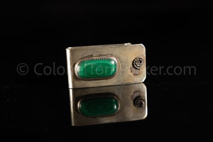 Col. Tom Parker's Silver and Malachite Money Clip