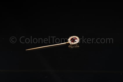 Col. Tom Parker's Garnet, Diamond and Gold Pin