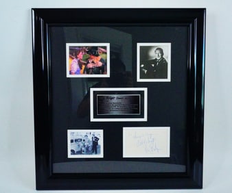 Ray Bolger (Wizard of Oz) Signed Index Card in Exhibit Quality Framed Display