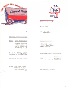 Col. Parker "Jailhouse Rock" Earnings Statement