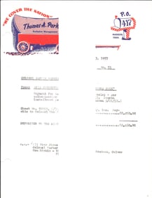 Col. Parker "Jailhouse Rock" Earnings Statement