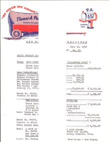 Elvis Presley "Jailhouse Rock" Earnings Statement