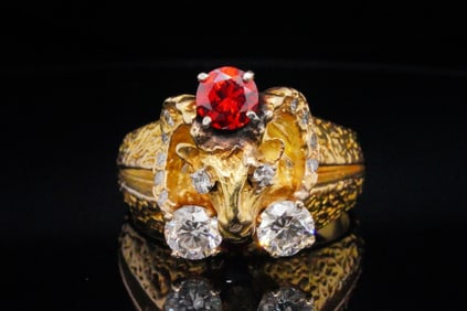 Elvis Presley's 1.30ctw Diamond 14K Capricorn Ring
