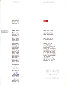 RCA 1969 Merch Agreement Signed by Elvis Presley