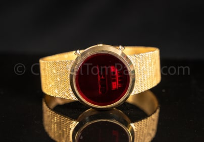 Col. Tom Parker's Gold Tone Digital Wristwatch