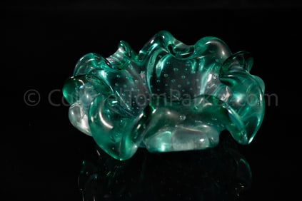 Col. Tom Parker's Green Glass Ashtray