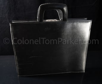 Col. Tom Parker's Black Leather Briefcase