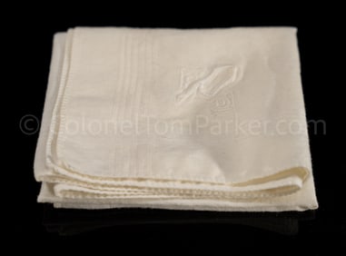Col. Tom Parker's Pocket Square Embroidered "P"