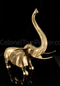 Col. Tom Parker's Medium Brass Elephant
