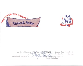 Elvis Presley Payroll-Hoyt Hawkins (Jordanaires)