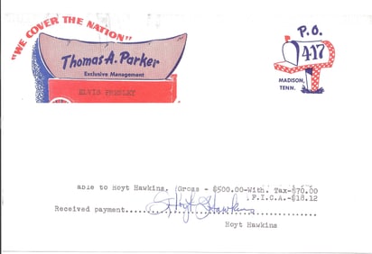 Elvis Presley Payroll-Hoyt Hawkins (Jordanaires)