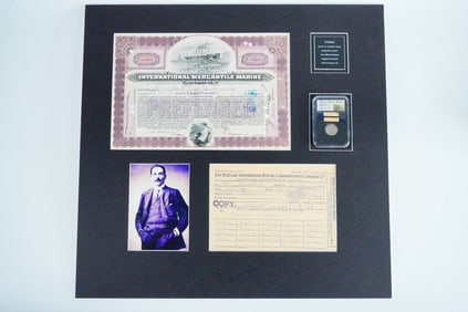 RMS Titanic Relics on Matted Display W/COA