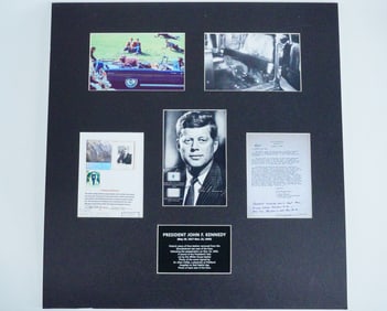 John F. Kennedy Leather from Limo and Hair Strand