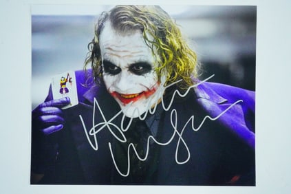 Heath Ledger Signed "Joker" 8" x 10" Photo W/COA