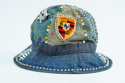 Michael Jackson Rhinestone Embellished Denim Hat