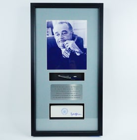 Lyndon Johnson Pen Used for 1968 Signing, Framed