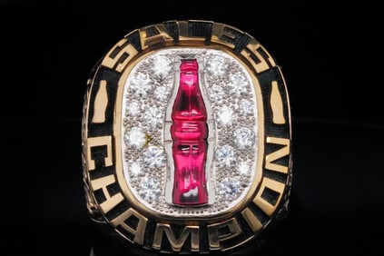 Coca-Cola 2015 Sales Champion 10K Yellow Gold Ring