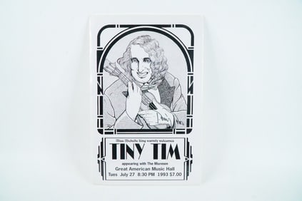 Tiny Tim Signed 1993 Concert Poster