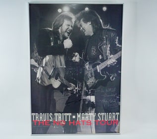 Travis Tritt and Marty Stuart Signed Tour Poster