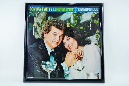 Conway Twitty's "Diamond Duet" Display W/COA