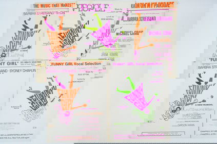 Lot of (5) "Funny Girl" (Barbra Streisand) Sheet Music
