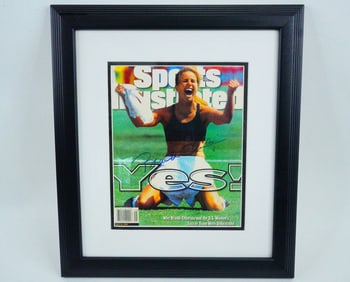 Richard Roundtree Brandi Chastain Signed Sports Illustrated Cover