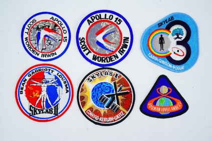 Lot of (6) Souvenir Space Mission Patches