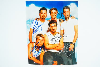 NSYNC Signed 8 x 10 Inch Photograph W/COA