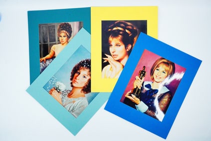 Barbra Streisand Lot of (4) Matted Photographs