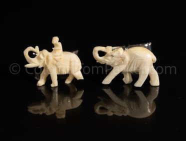 Col Parker's Exotic Composition Elephant Cufflinks