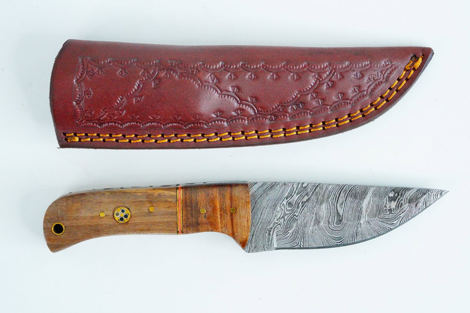 Handmade Damascus Steel 8" Hunting Skinner Knife (1 of 9)
