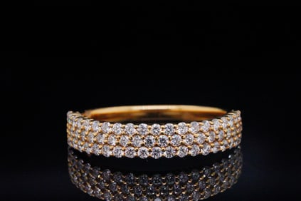 14K and 0.73ctw VS1-VS2/F-G Lab Grown Diamond Band