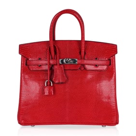 Hermes Limited Edition Rouge Lizard Birkin 25