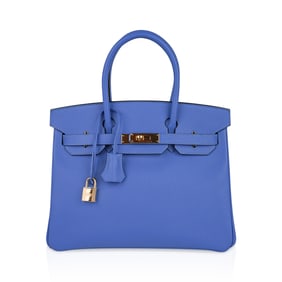 Hermes Bleu Paradis Epsom Leather Birkin 30 GHW