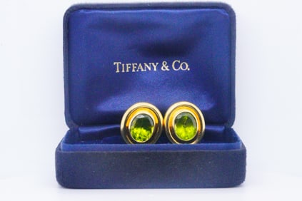 Tiffany & Co. Paloma Picasso Peridot 18K Ear Clips