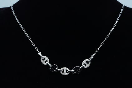 14K White Gold and 0.50ctw Diamond 20" Necklace
