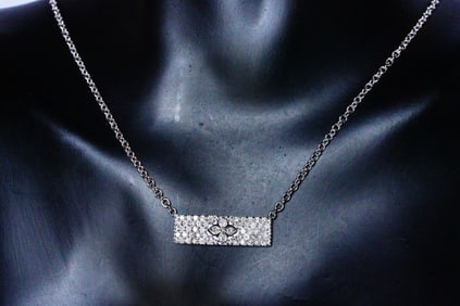 14K White Gold and 0.55ctw Diamond 16" Necklace