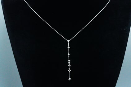 14K White Gold and 0.40ctw Diamond 20" Necklace