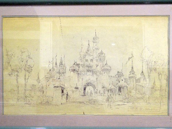 1954 Disneyland Concept Art *READ*: 1954 Disneyland Concept Art "Sleeping Beauty Castle" Photostat-FINAL CONCEPT-By Herb Ryman "W.E.D Enterprises". This is an original 1950's photostat of the Original concept for "Sleeping Beauty Castle
