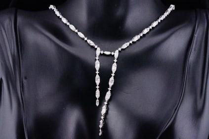 4.80ctw Diamond and 14K White Gold 16" Necklace