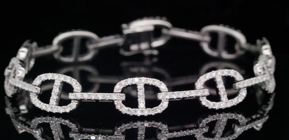 2.50ctw SI1-SI2/G-H Diamond and 18K 7" Bracelet