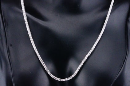 6.97ctw VVS-VS/E-F Lab Grown Diamond 14K Necklace