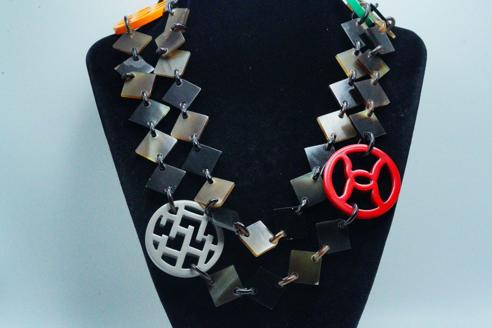 Hermes Vintage Buffalo Horn and Lacquer Necklace (1 of 12)