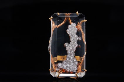 Casato 1.00ctw Diamond, Rock Crystal and 18K Ring